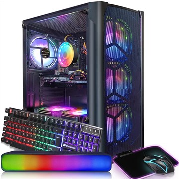 STGAubron Gaming Desktop PC Computer,Intel Core I7 3.4 GHz up to 3.9 GHz,Radeon RX 580 8G GDDR5,16G